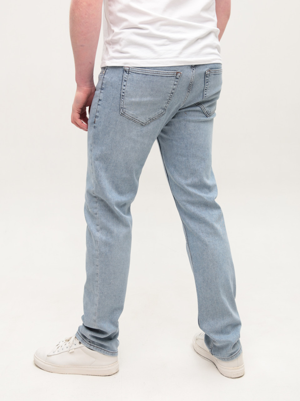 Джинси чоловічі блакитні слім зі стрейчем 4556