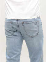 Джинси чоловічі блакитні слім зі стрейчем 4556