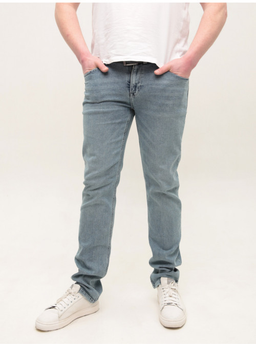 Джинсы мужские голубые слим...