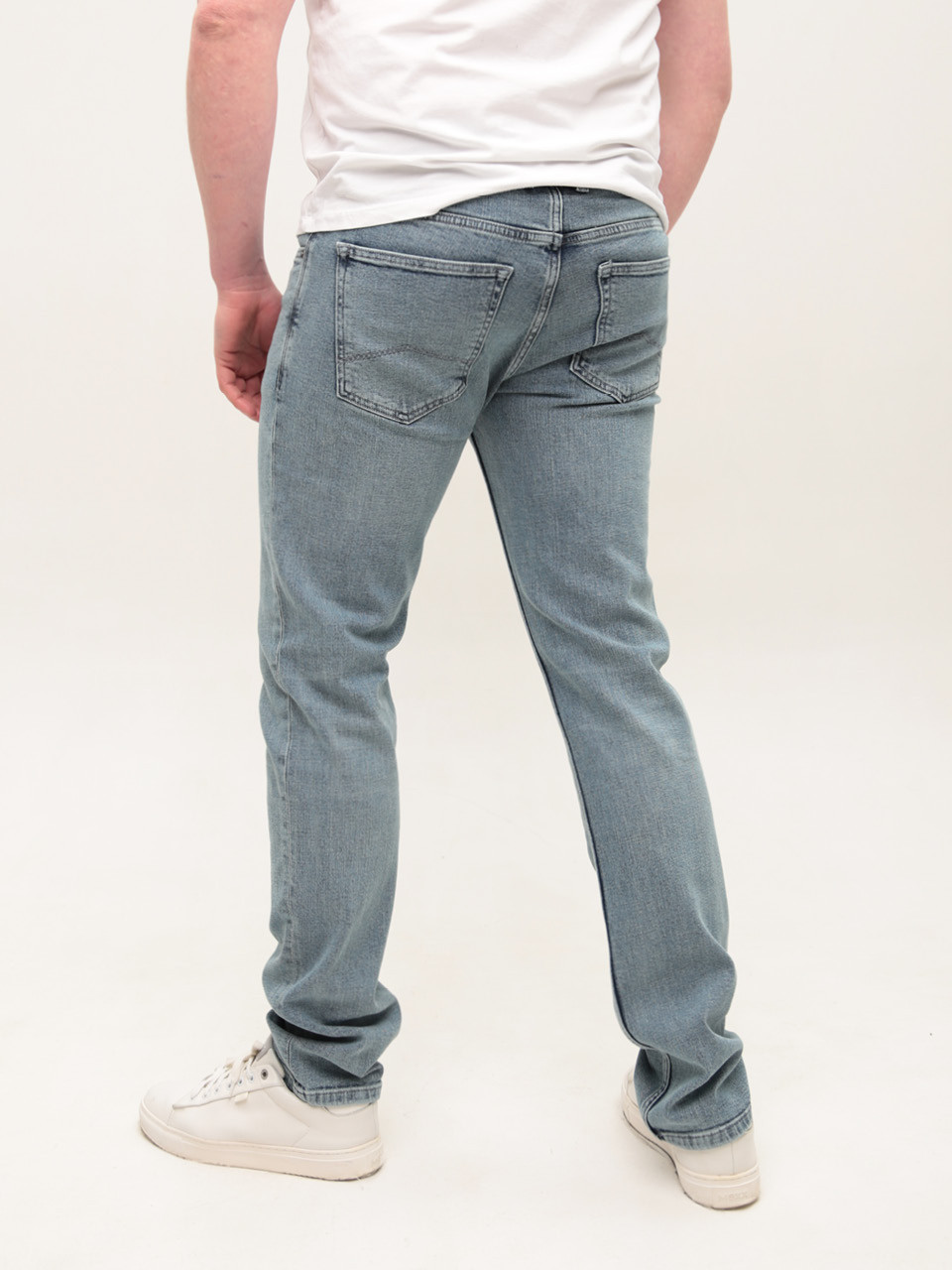 Джинси чоловічі блакитні слім зі стрейчем 4565