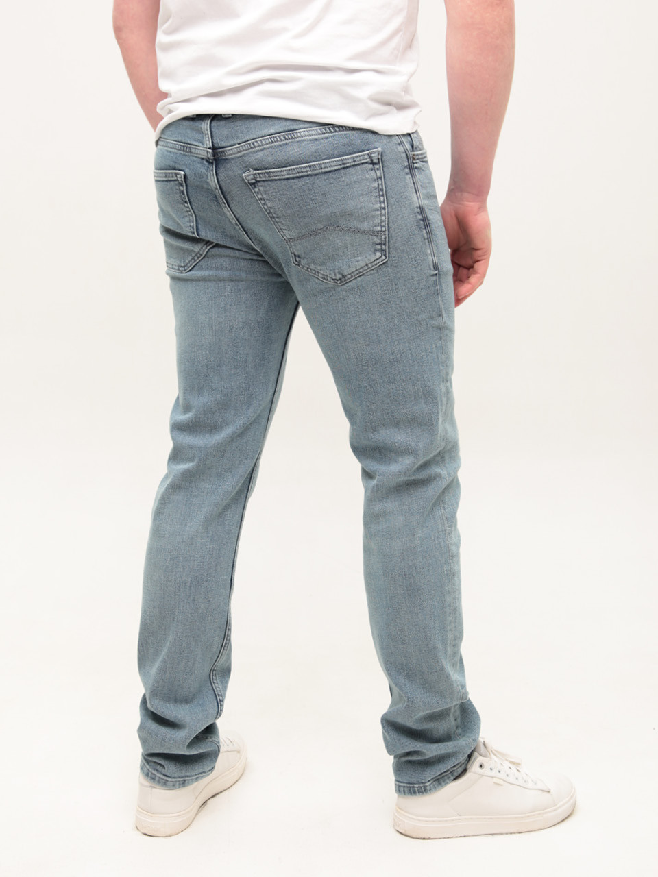 Джинси чоловічі блакитні слім зі стрейчем 4565