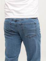 Джинсы мужские светло-синие прямые тонкие со стрейчем 4581