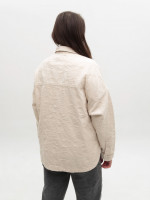 Куртка-сорочка жіноча джинсова молочна 103-61-T