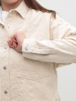 Куртка-сорочка жіноча джинсова молочна 103-61-T