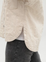 Куртка-сорочка жіноча джинсова молочна 103-61-T