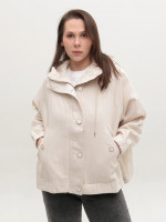 Куртка жіноча джинсова молочна широка 580-61-T