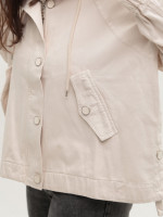 Куртка жіноча джинсова молочна широка 580-61-T