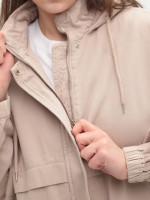 Куртка жіноча джинсова бежева широка 581-62-T