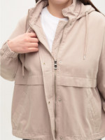 Куртка жіноча джинсова бежева широка 581-62-T