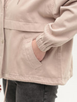 Куртка жіноча джинсова бежева широка 581-62-T