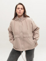 Куртка жіноча джинсова бежева широка 581-62-T