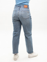 Джинсы женские прямые МОМ светло-синие большие размеры 1645-B