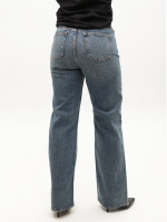 Джинсы женские сине-зеленые широкие 1209-5