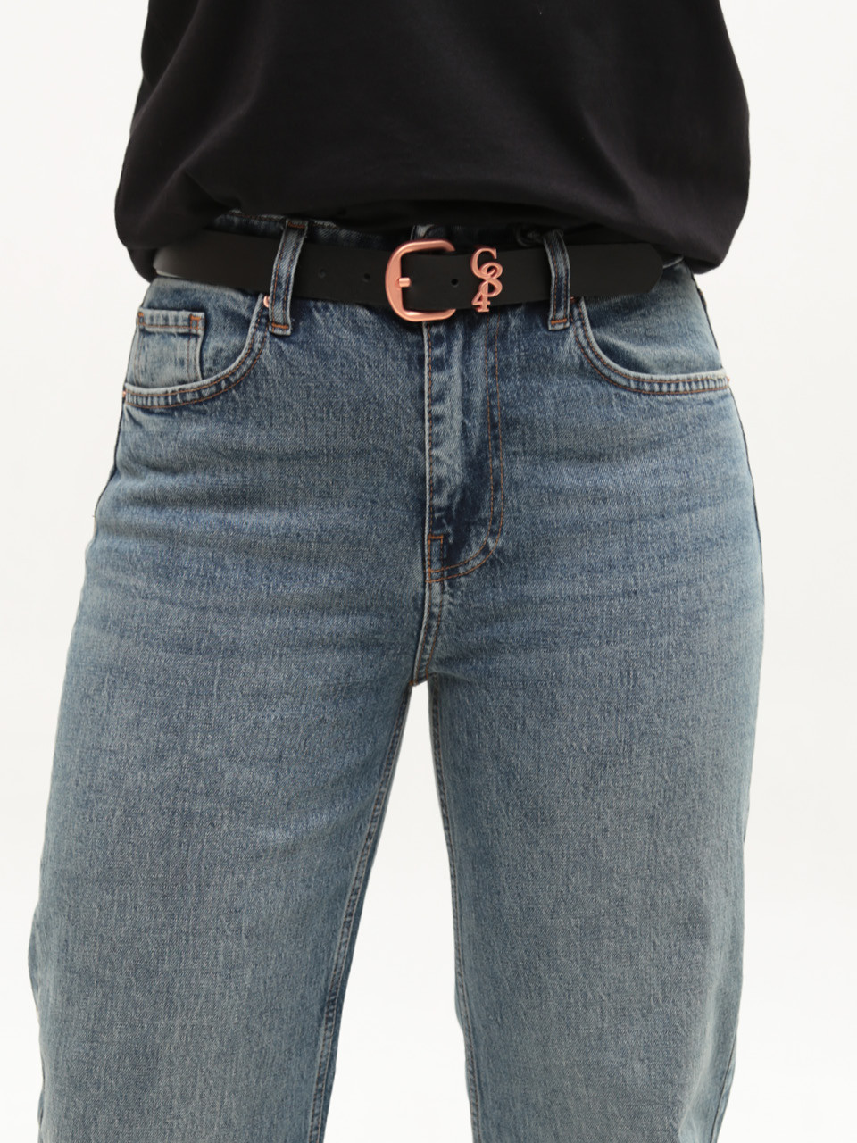 Джинсы женские сине-зеленые широкие 1209-5