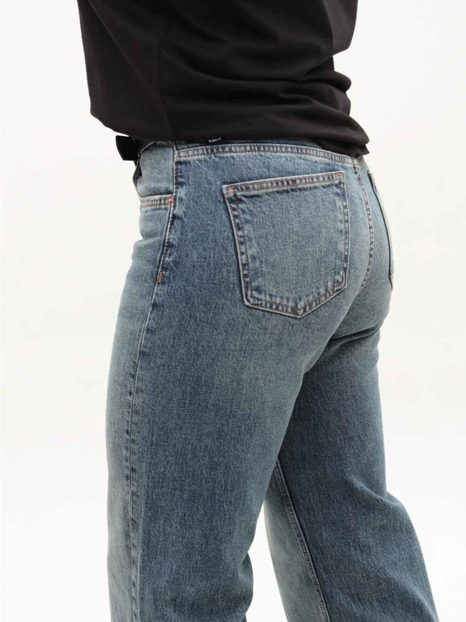 Джинсы женские сине-зеленые широкие 1209-5