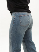 Джинсы женские сине-зеленые широкие 1209-5