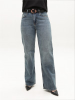 Джинсы женские сине-зеленые широкие 1209-5