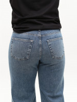 Джинсы женские синие широкие клеш 1660