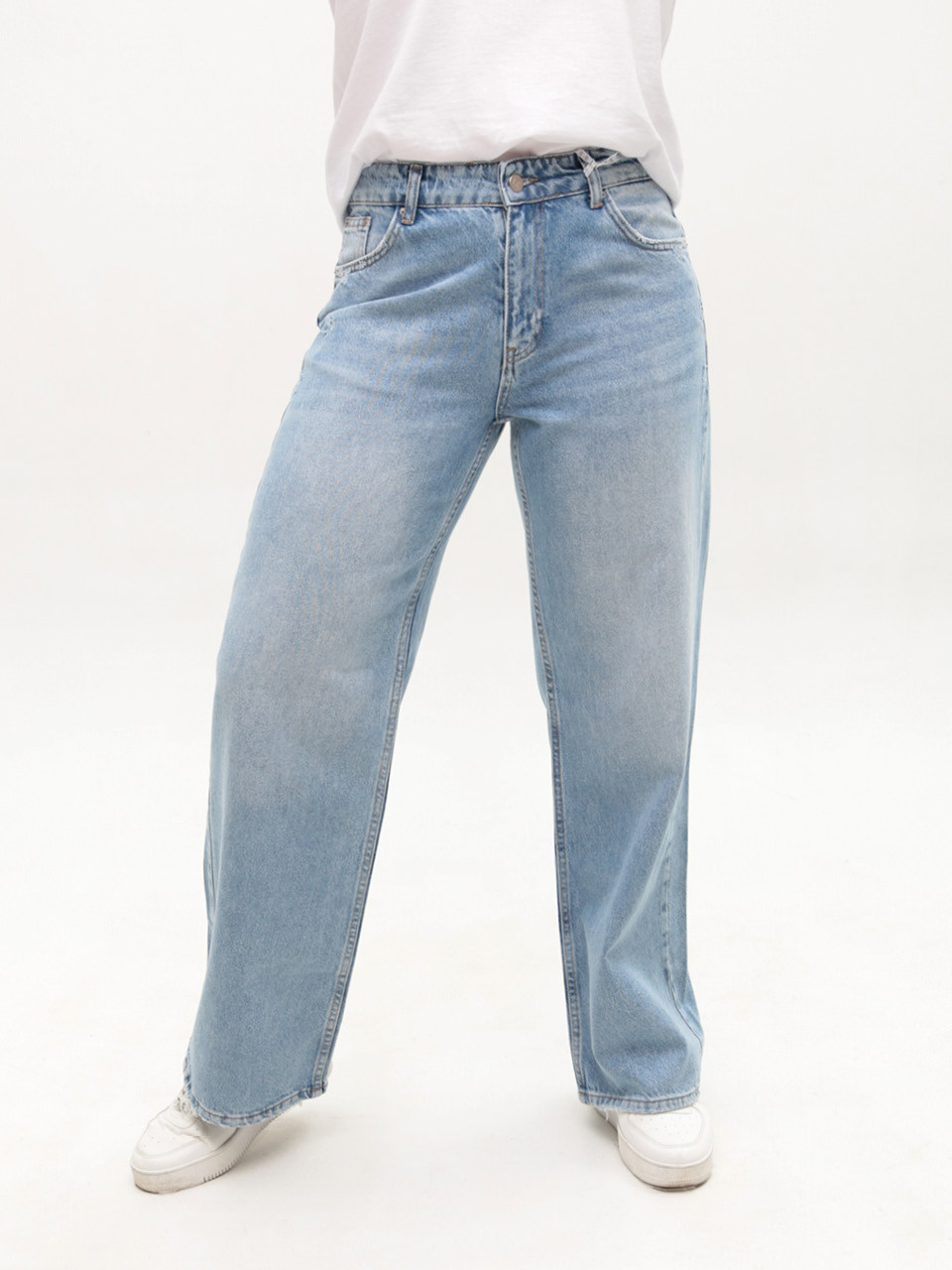 Джинсы женские голубые палаццо 52862