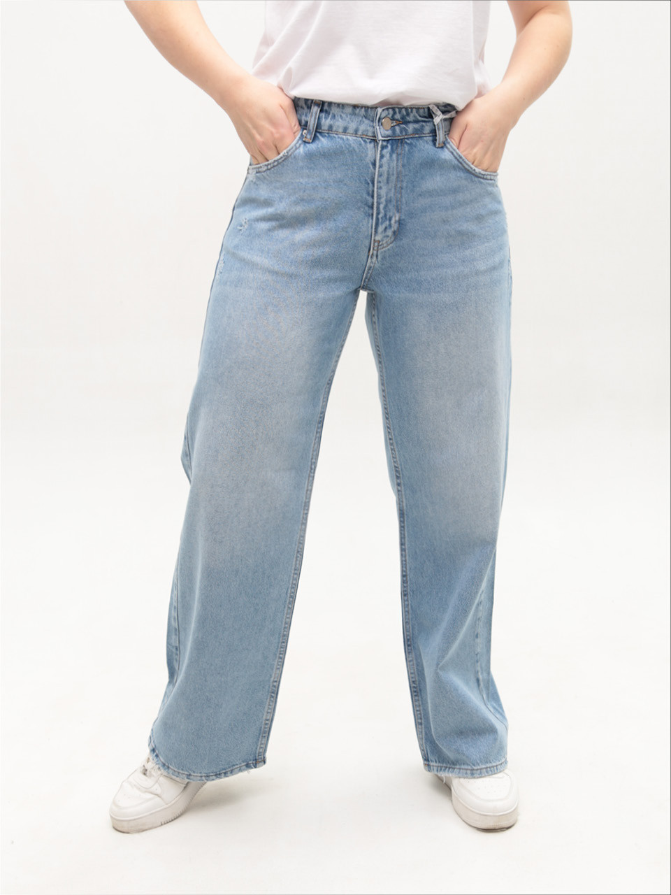Джинсы женские голубые палаццо 52862