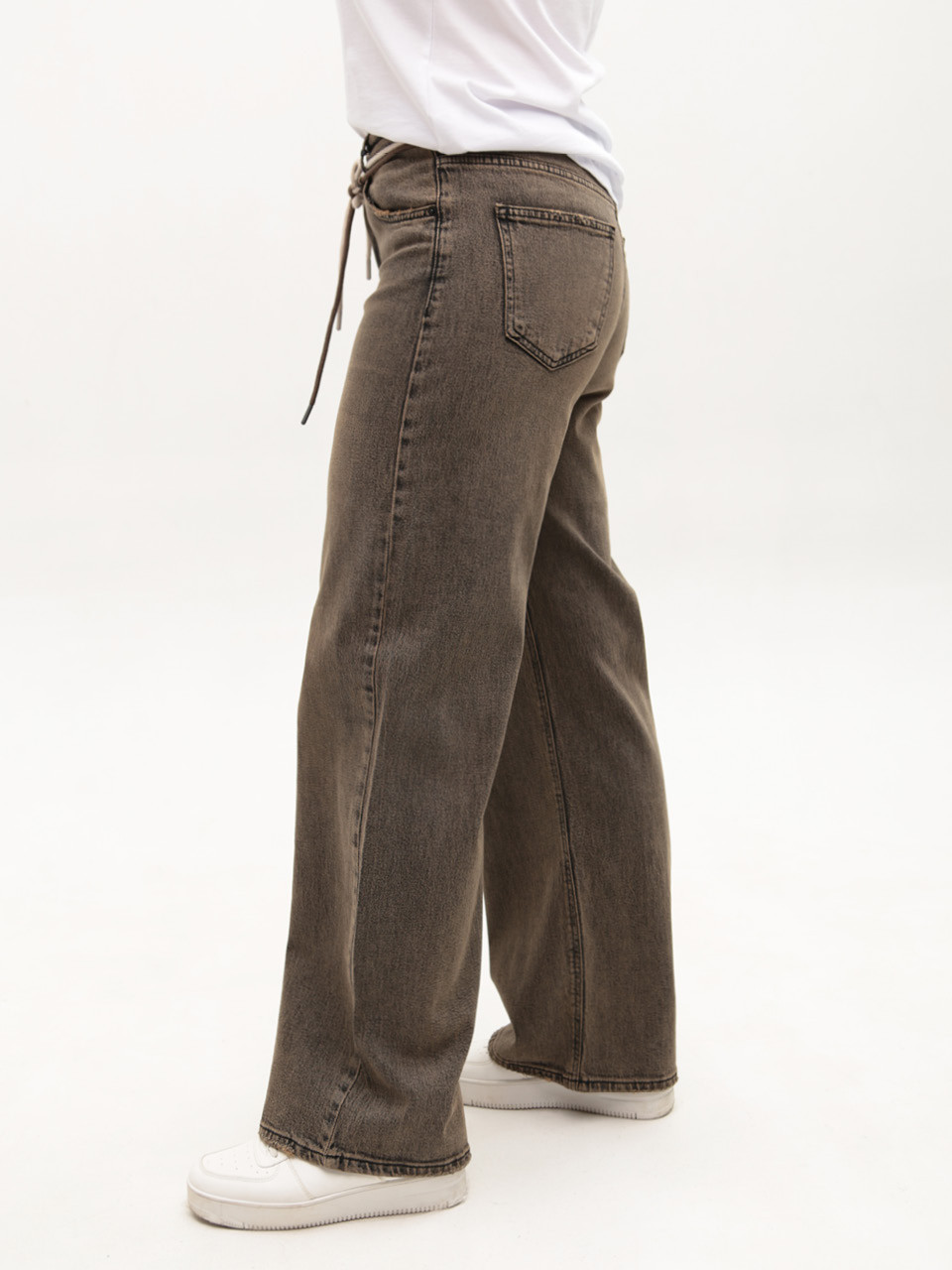 Джинсы женские коричневые палаццо 52905