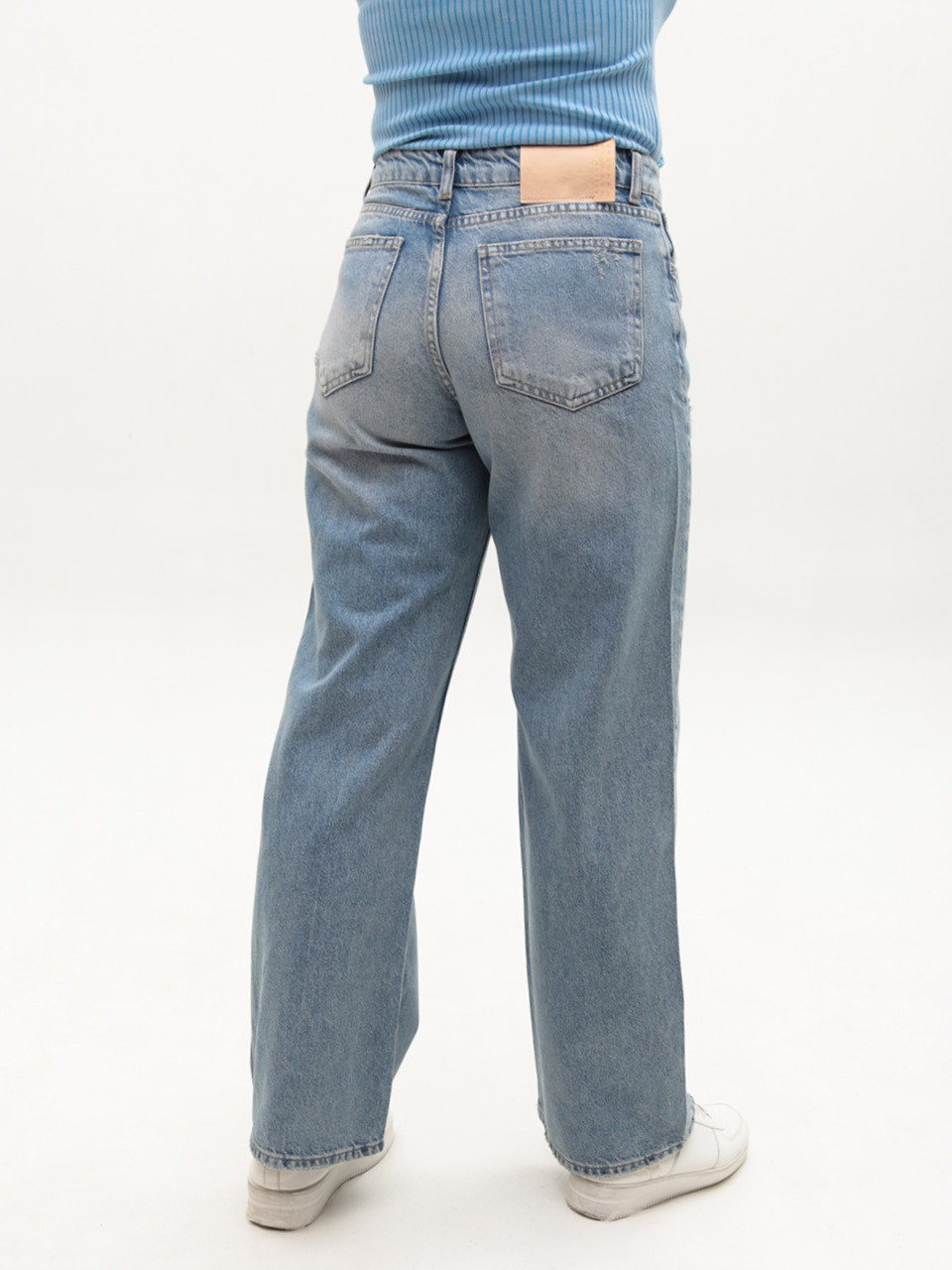 Джинсы женские светло-синие палаццо 52863