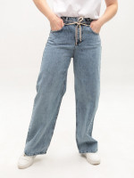 Джинсы женские голубые палаццо с варкой 52677