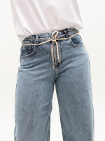 Джинсы женские голубые палаццо с варкой 52677