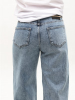 Джинсы женские голубые палаццо с варкой 52677