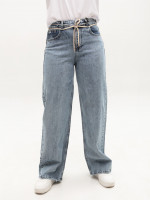 Джинсы женские голубые палаццо с варкой 52677