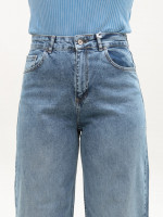 Джинсы женские голубые багги с высокой посадкой 51653