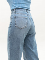Джинсы женские голубые багги с высокой посадкой 51653