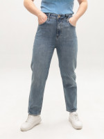 Джинсы женские МОМ прямые светло-синие большие размеры 1658-B