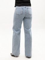 Джинсы женские голубые широкие большие размеры 1209-B-4