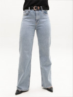 Джинсы женские голубые широкие большие размеры 1209-B-4