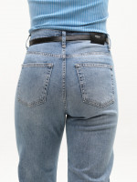 Джинсы женские голубые прямые с высокой посадкой 1650