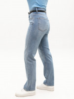 Джинсы женские голубые прямые с высокой посадкой 1650