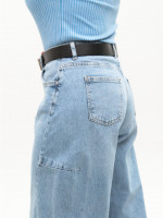 Джинсы женские голубые балуны с высокой посадкой 3335--010