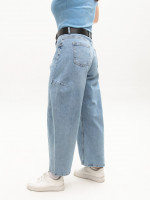 Джинсы женские голубые балуны с высокой посадкой 3335--010