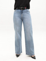 Джинсы женские голубые широкие прямые 3336--0101