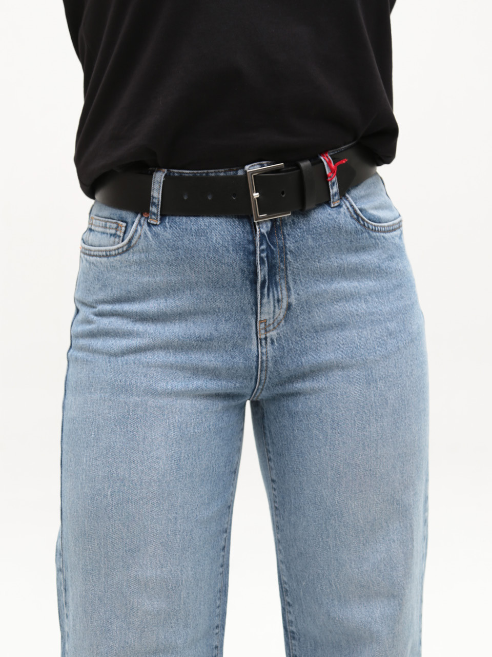 Джинсы женские голубые широкие прямые 3336--0101