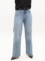 Джинсы женские голубые широкие прямые 3336--0101