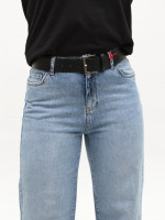 Джинсы женские голубые широкие прямые большие размеры 3336-B-0101