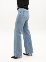 Джинсы женские голубые широкие прямые большие размеры 3336-B-0101