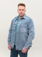 Куртка-рубашка мужская джинсовая голубая 80865