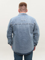 Куртка-рубашка мужская джинсовая голубая 80865