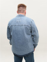 Куртка-рубашка мужская джинсовая голубая 80865