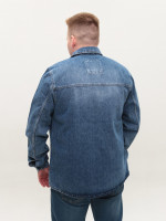 Куртка-рубашка мужская джинсовая синяя 80866