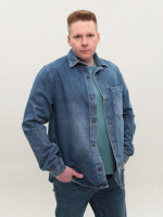 Куртка-рубашка мужская джинсовая синяя 80866