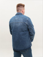 Куртка-рубашка мужская джинсовая синяя 80866